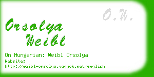 orsolya weibl business card